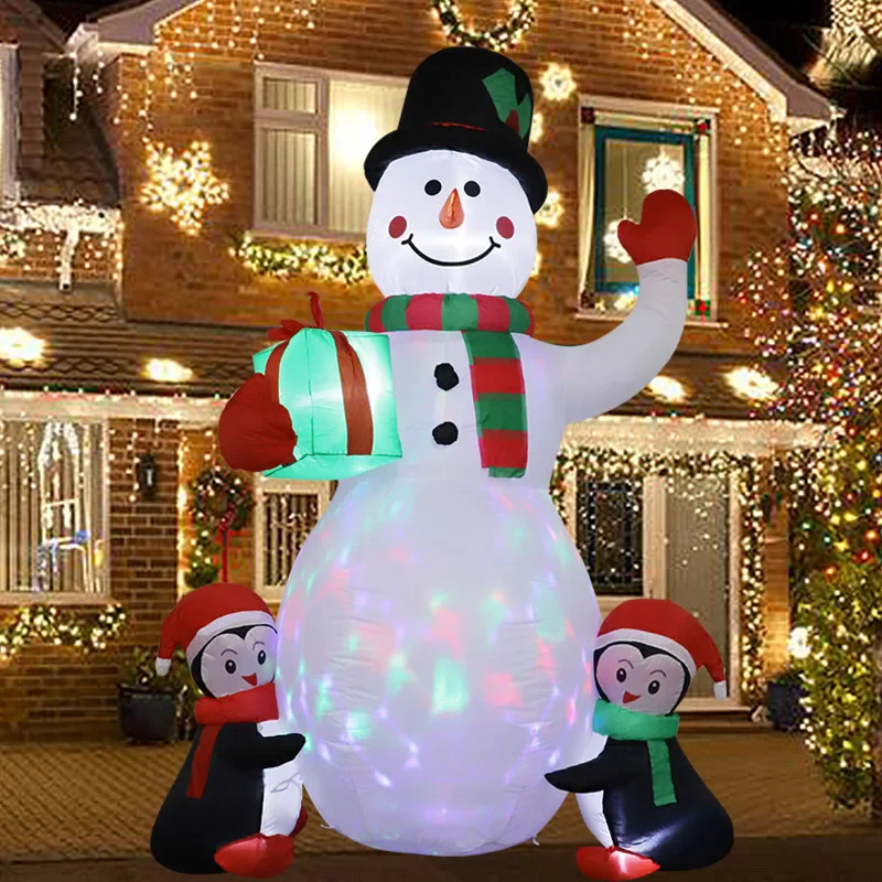 1.8m Christmas Decoration Inflatable Toy Gift Snowman Penguin Built-in LED Lights Indoor Outdoor New Year Party Garden Decor inflatable decoration toy inflatable decoration inflatable toy