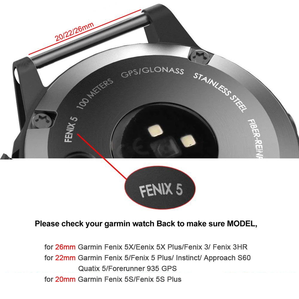 20 22 26mm  ð  ð  Garmin Fenix 7 7X 7S /5 5X 5S /6 6X 6S Pro    Ʈ  