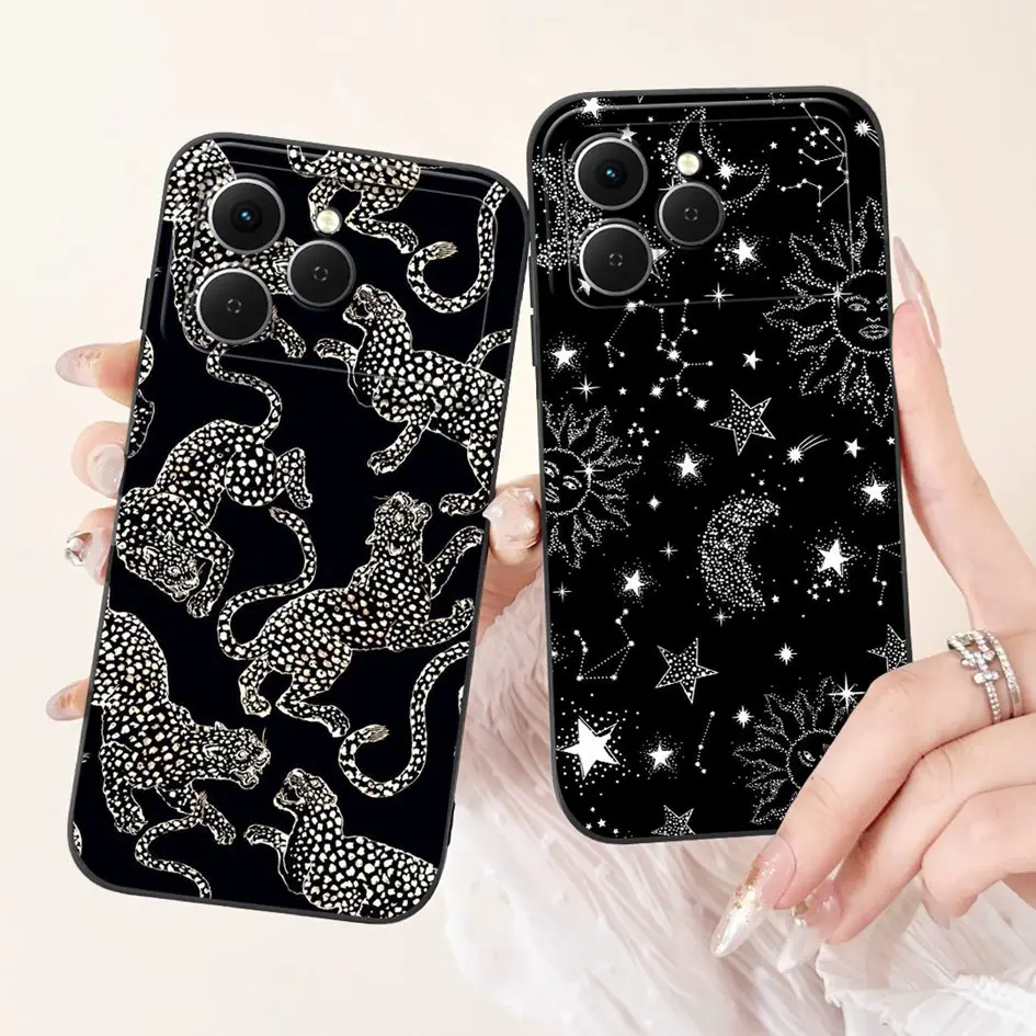 Tecno Spark 40 Cartoon Space Silicone Phone Case with Camera Protection