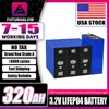 Lifepo4 320Ah 3.2V Battery 8000+ Cycles Rechargeable Lithium-ion Battery DIY 12V 24V 48V For RV EV Yacht Vans Golf Cart US STOCK 1