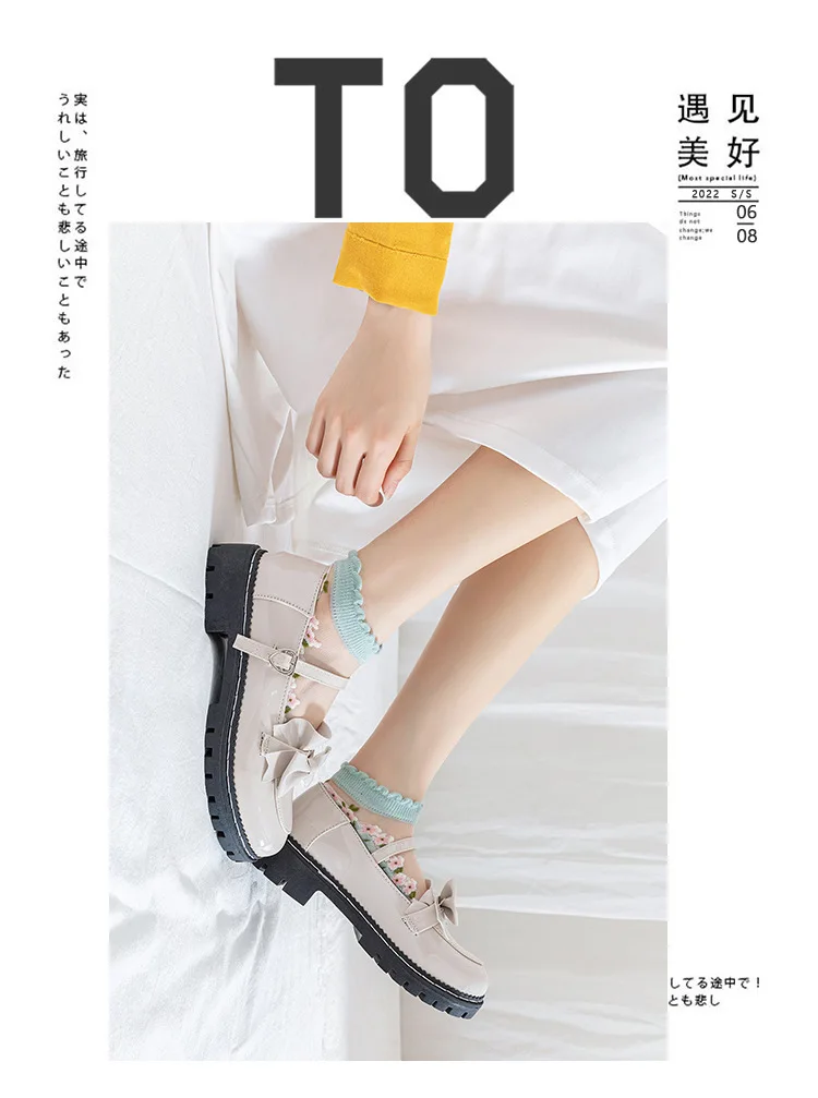 Women Socks Spring Summer Thin Crystal Boat Socks Breathable Short Socks Japanese Cute Little Fresh Ins Short Floral Glass Silk