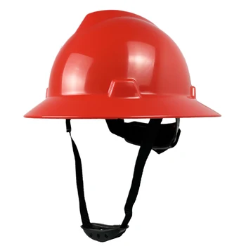 Elmetto a tesa intera per ingegnere Costruzione ANSI z89.1 Casco di sicurezza in HDPE con prese d'aria con cappuccio industriale regolabile a 6 punti per uomo