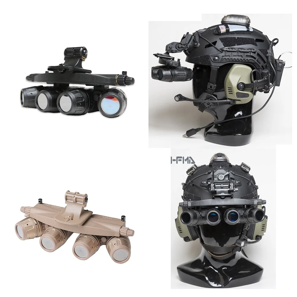 

Outdoor Airsoft Sports Military CS Tactical Ballistic Helmet Holder AVS10 Night Vision Four Eye Model Equipment TB1319