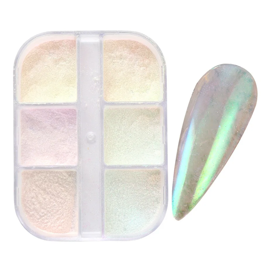 9Colors Solid Patting Nail Powders UV Polish Decoration Shimmer Fine Glitter Gradient Matte Pat Pat Manicure Polish Deco Powder
