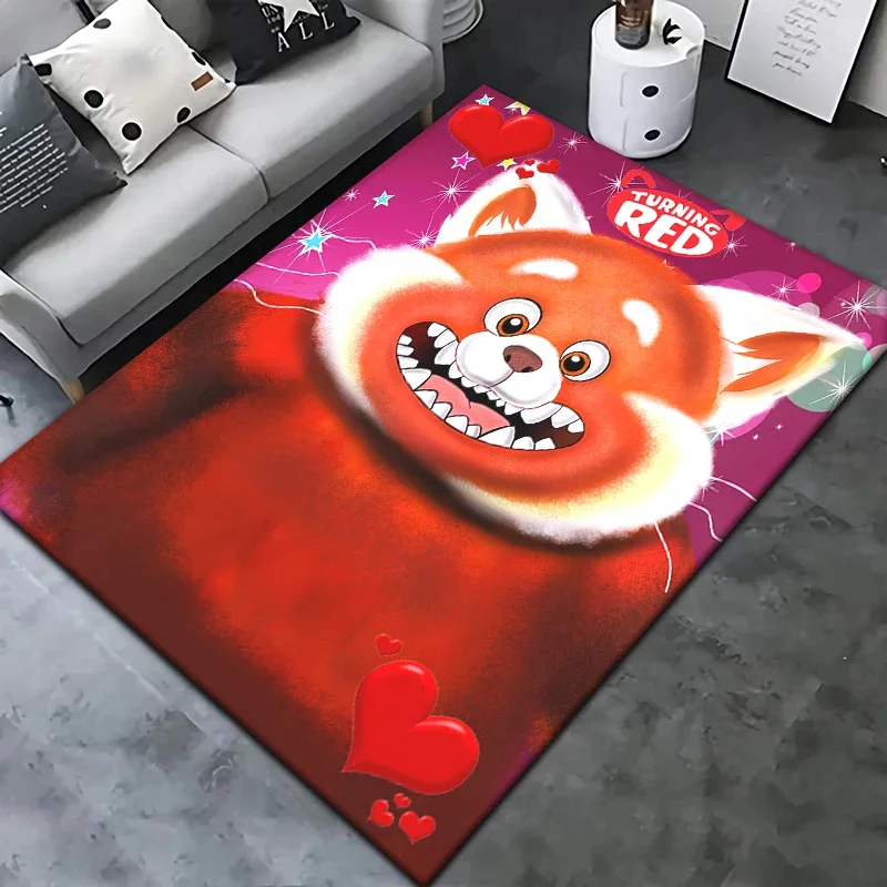 

Disney Turning-red Cute Bear Carpet Rug for Living Room Bedroom Decoration Picnic Camp Kitchen Carpet Crawling Carpet Decoration