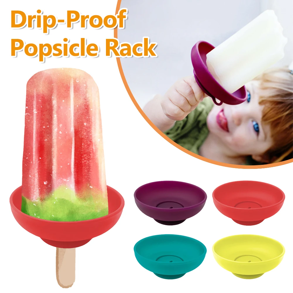 Drip-Proof Popsicle Rack Ice Pop Holder Creative Drip Free Ice Holder Portable Reusable Popsicle Protector For Kids Cream Popsicle Rack Popsicle Holders Sleeves