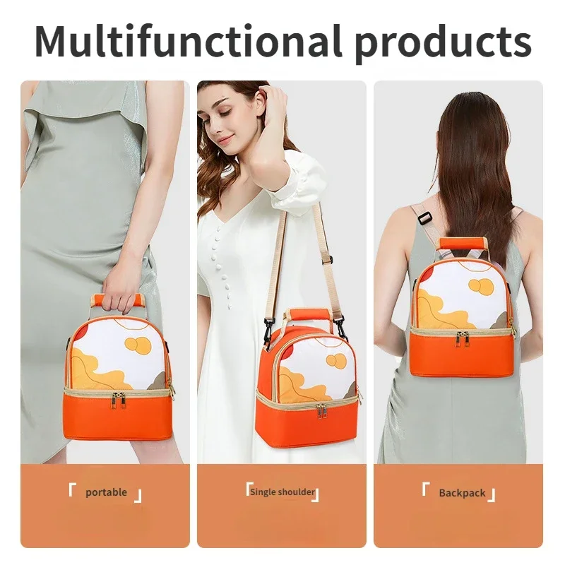 

Сумка через плечо для мам, многофункциональная двухслойная изоляционная сумка для бутылок с молоком, пакет для хранения свежего молока, изоляционный пакет