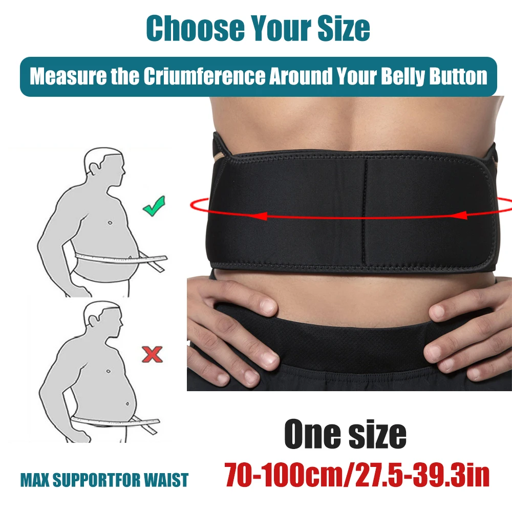 Back Brace Copper Infused Lower Lumbar Support Belt Muscle & Ligament Strain Arthritis Relief Fits Men & Women