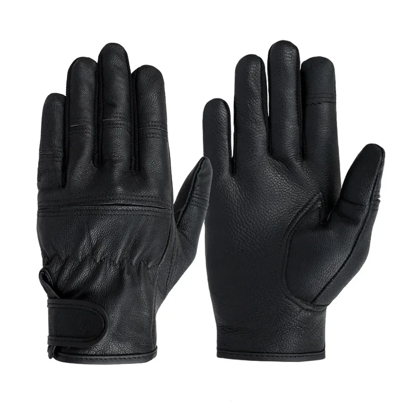 Work Gloves Cut Resistant Gloves Protective Gloves High Sheepskin Gloves Leather Men's Motorcycle Glove Warm Touch Screen Leather Protection Wear Resistance Labor Protection