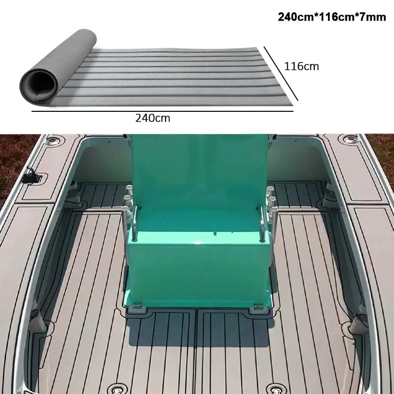 EVA Foam Boat Floor Imitation Teak Boat Supplies Antiskid Easy Cleaning Self-adhesive Yacht Mat Boat Yacht Accessories 2400x900x6mm foam boat floor mat eva foam boat flooring teak foam decking for boat eva foam sheet marine flooring teak boat pad