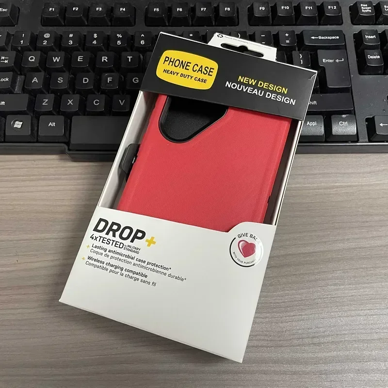 Heavy Duty Silicone Rugged Defender Case with Belt Clip and Anti-Drop Protection