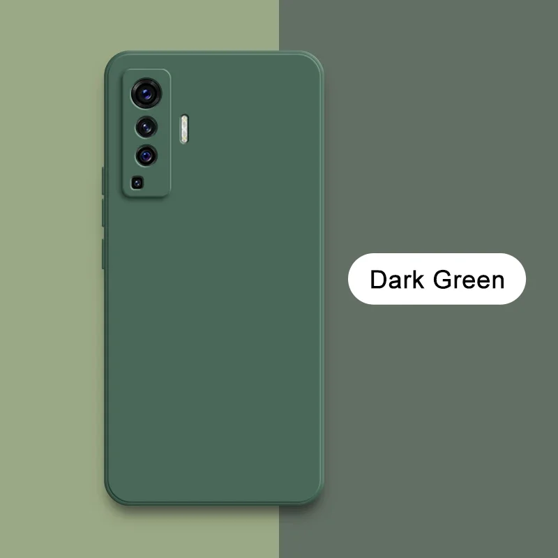 Luxury Square Liquid Silicone Shockproof Phone Case with Camera Protection