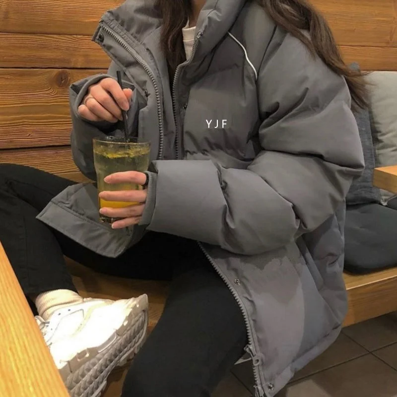 

Winter Parkas Coats Women Overcoats Fashion Female Casual Long Sleeve Down Coat Loose Outwear Thick Cotton Padded Jackets