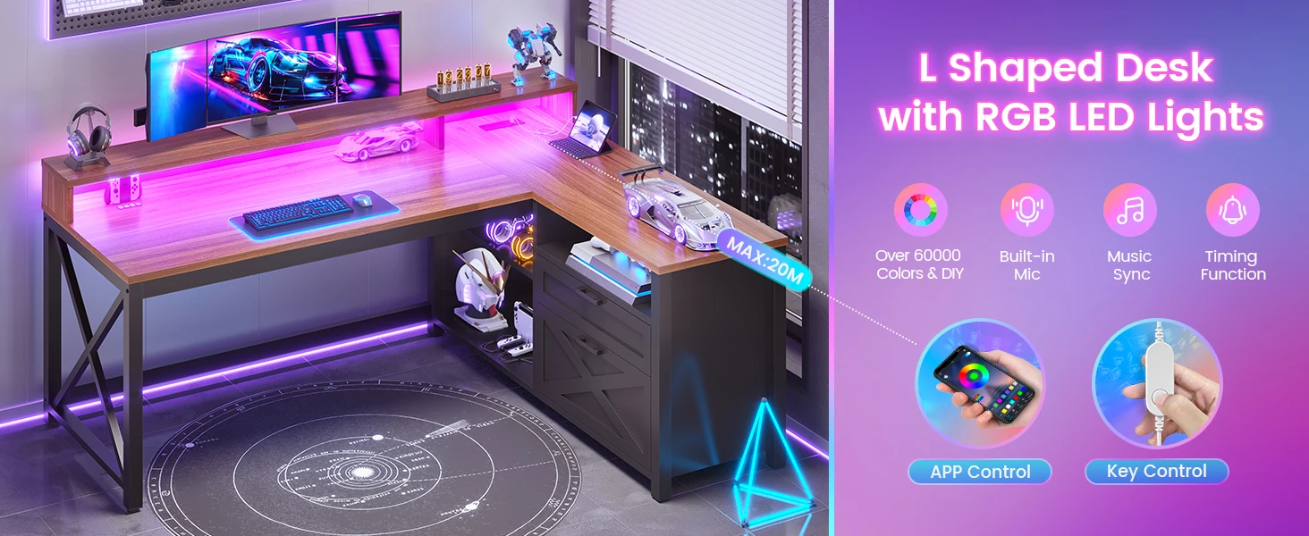 gaming desk l shaped desk corner desk computer desk with drawers