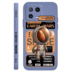 Astronaut Liquid Silicone Phone Case - Premium Protection with Stylish Design for 12(12X) (Light Blue)