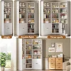 Corner Bookshelf and Bookcase with 2 Storage Cabinets and 7 Tier Adjustable Shelves, 71" Height Storage Shelves Corner Combinat 3
