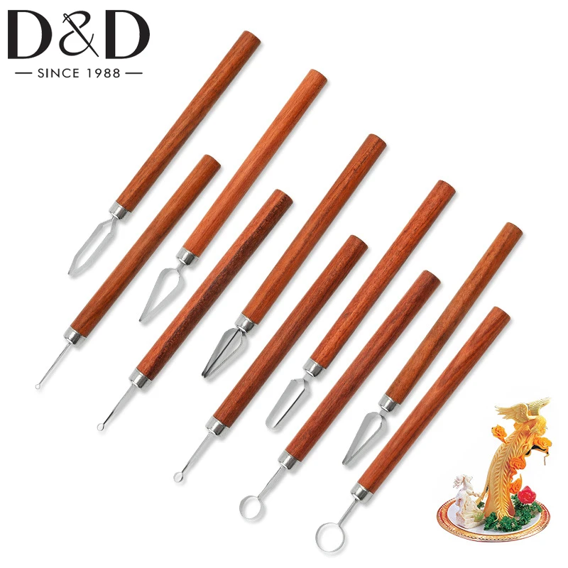 

1Pcs Pottery Clay Ceramic Trim Modeling Tool Wood Handle Sculpture Tool DIY Carved Clay Sculpture Tools