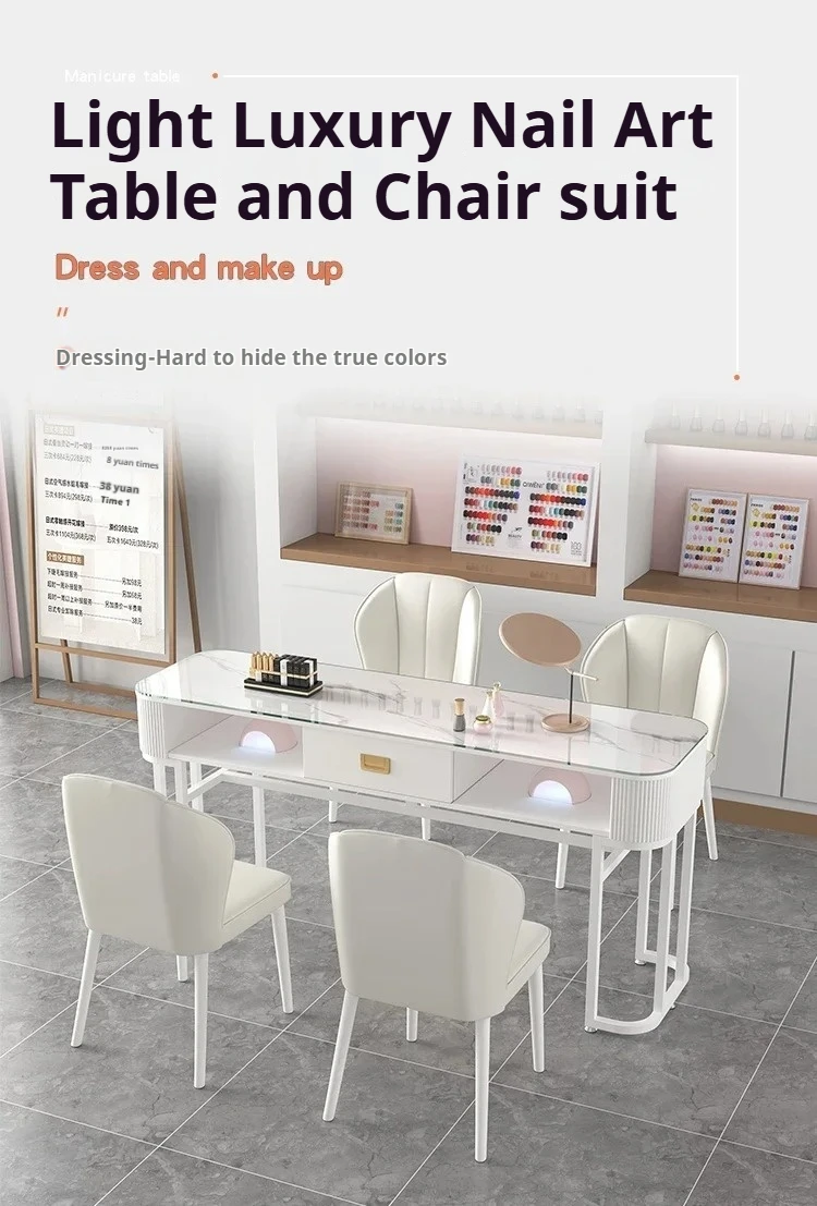 Description Picture 2 of itemCorner Tables Nail Salon Furniture Desk Pedicure Nails Professional Table Makeup Organizer Manicure mesas de manicura nail desk