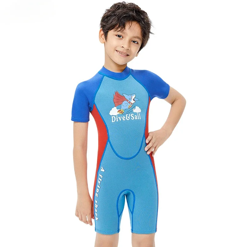 Kids' Wetsuit for Diving with 2.5mm Thickness and Short Sleeves Perfect for Swimming
