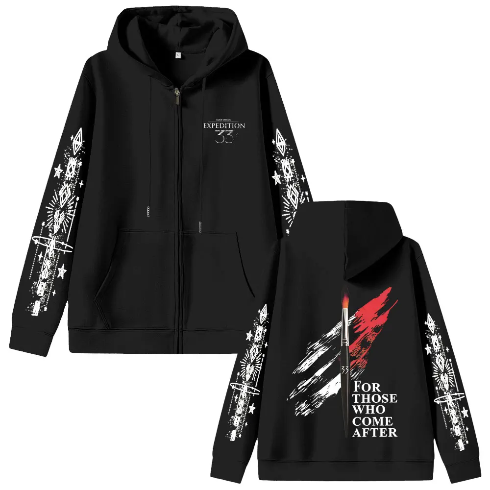 Game Clair Obscur Expedition 33 for Those Who Come After Zipper Hoodie Men Women Otaku Cosplay Harajuku Zip Up Jacket Sweatshirt
