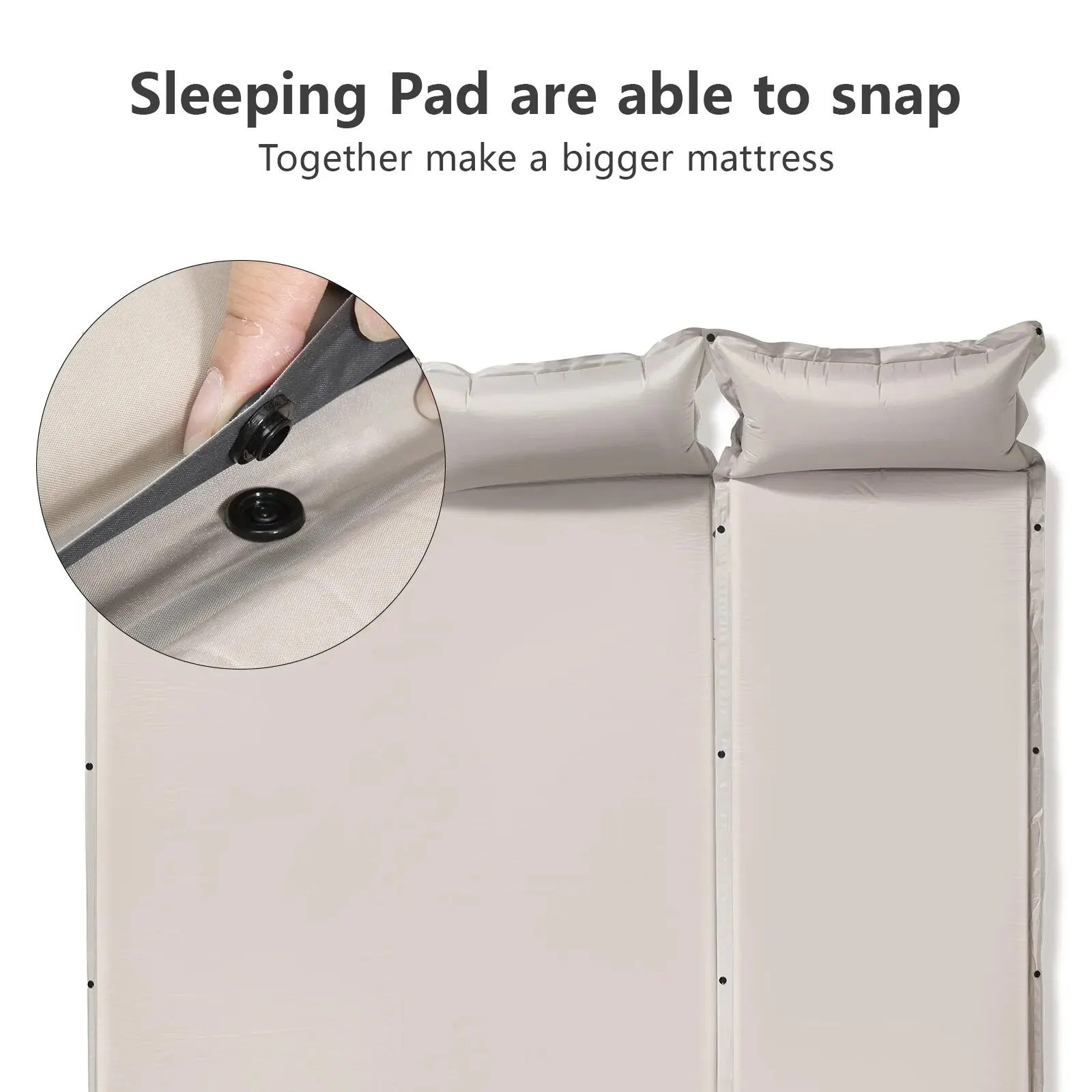 Inflatable Mattress BISINNA Inflatable Mattress Outdoor Tent Camping Mats Self-inflating Mattress Spliced Air Bed Thick