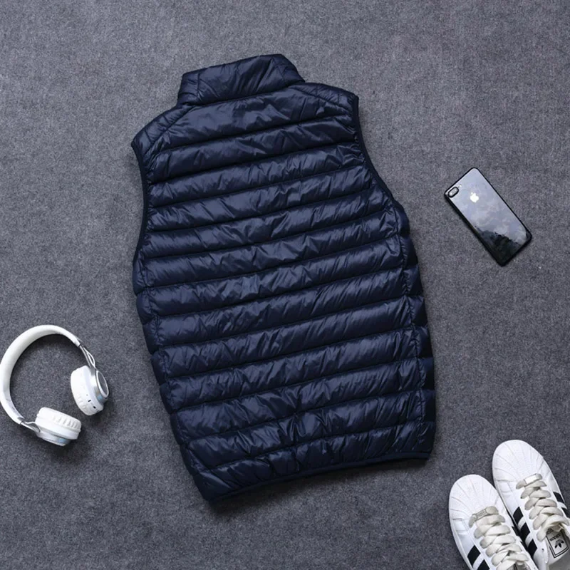 90% White Duck Down Men Vest Gielt Casual Waistcoat Spring Autumn Light Down Jacket Male men down vests
