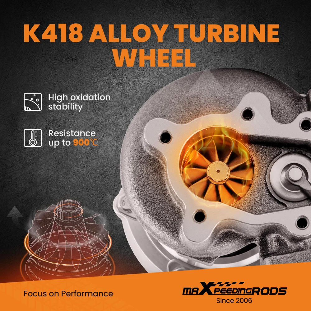 maxpeedingrods GT2871 ターボチャージャー 1.8L-3.0L エンジン用 A/R