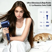 Sèche-cheveux ionique 5 en 1 avec diffuseur, appareils professionnels pour le soin des cheveux, sèche-cheveux sans pales pour femmes, salon de coiffure, sèche-cheveux super puissant 1
