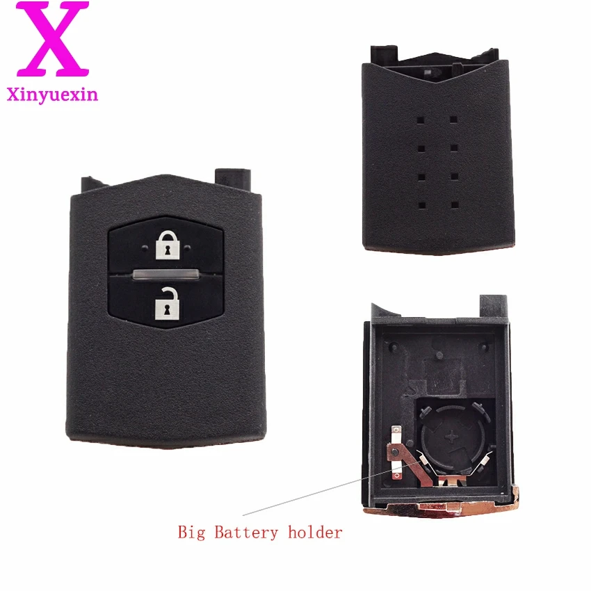 Custodia Portachiavi TPU Morbida Per Mazda 2/3/5/6/BT50/CX-5/CX-7/CX-9/RX8/MX5 - Cover Anti-Graffio E Anti-Caduta Per Chiave Flip A 2 Pulsanti (Nero)