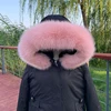 Winter Faux Fur Collar Furry Fluffy Fox Fur Scarf Neck Warmer Women Shawls And Wraps Scarves Detachable Hood Fur Trim Coat Parka 4