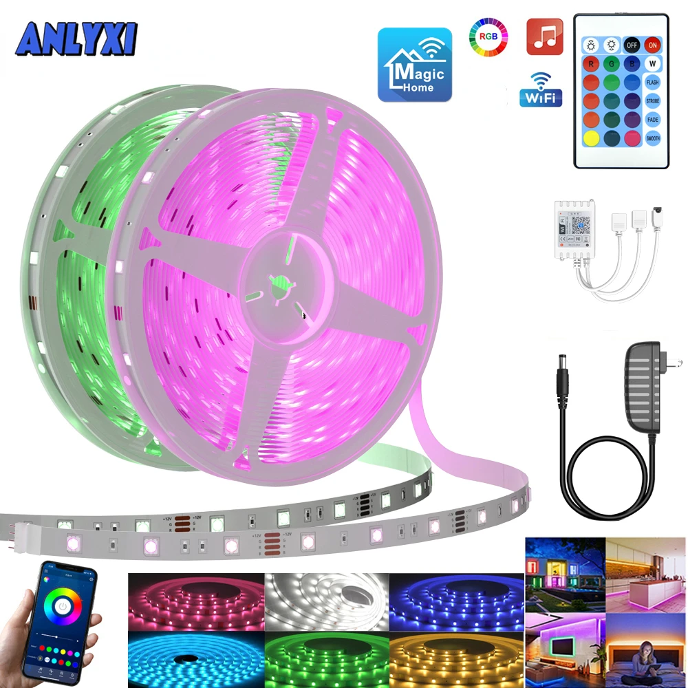 ANLYXI 20M Magic Home LED Strip Lights For Bedroom kawaii Room Decor