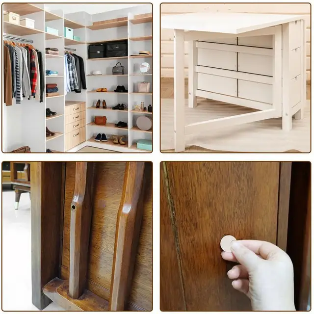 54 pièces/feuille vis noires vis blanches gris armoire couvercle en plastique pour armoire adhésif armoire vis couverture autocollants 6