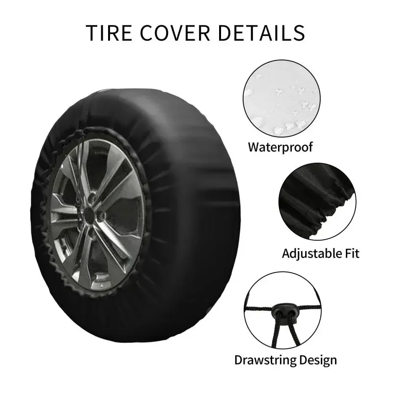 Car Spare Tire COVER CAR Polyester Tire Storage Bag Car Accessories Waterproof and Dustproof Protection Sun Wheel Wolf