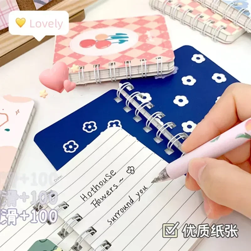Charming Mini Pocket Notepad with Retro Floral Design - 80-Sheet Kawaii Stationery Journal