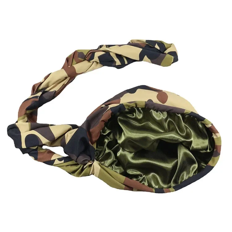 Men's Elastic Headscarf Hat Hair Care Braid Hat Ethnic Hood Face Mask Protective Braid Hood Turban Bandanas Balaclava