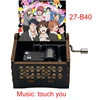YARICHIN b Club AYATO Yuri figure print Wooden music theme touch you Music Musical BoxHome office accessories 3