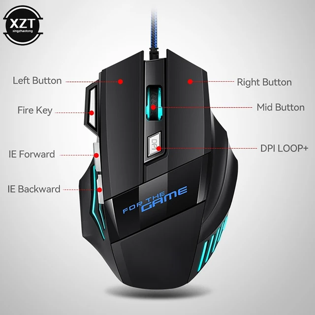 1 Wired Gaming Mouse With 7 Buttons 55000 DPI LED Optical USB Gaming  Computer Mouse High Quality Professional Gaming Mouse - AliExpress