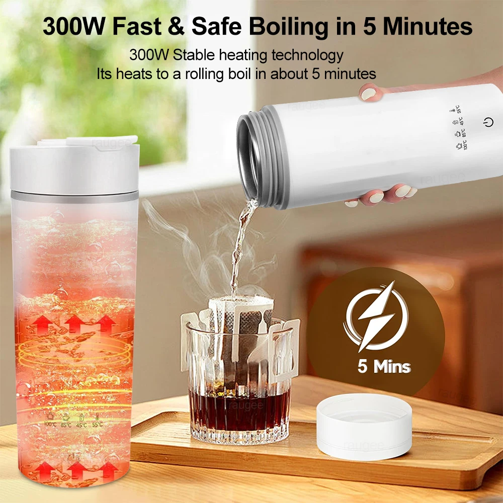Portable Travel Electric Kettle Fast Boiling Water Cup Smart