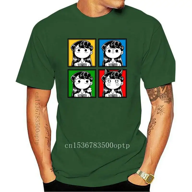 

New Komi - San Mosaic T Shirt Komisan Komi San Miss Komi Komi Manga Communication Tees Cotton Tshirt Harajuku