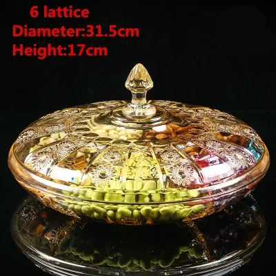 Transparent Acrylic Snack and Candy Dish with Cover