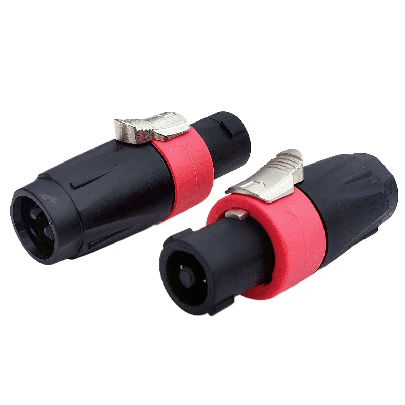 Rote Farbe 4 Stück NL4FX Professioneller Vierkern-Lautsprecherstecker aus reinem Kupfer für Line-Array-Lautsprecheranschluss – Detail 6