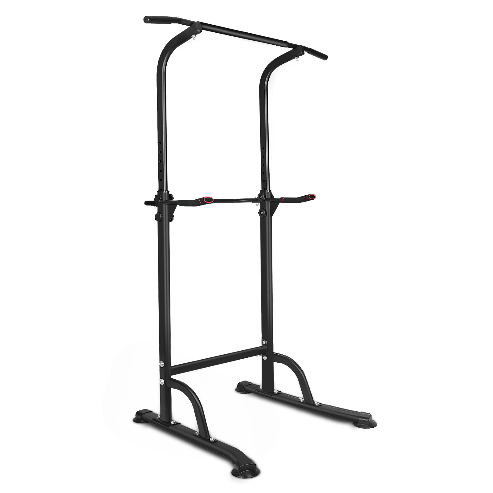 

Workout Dip Station Pull Up Bar, Height Adjustable Multi-Function Dip Stand for Home Gym Strength Training Fitness Equipment