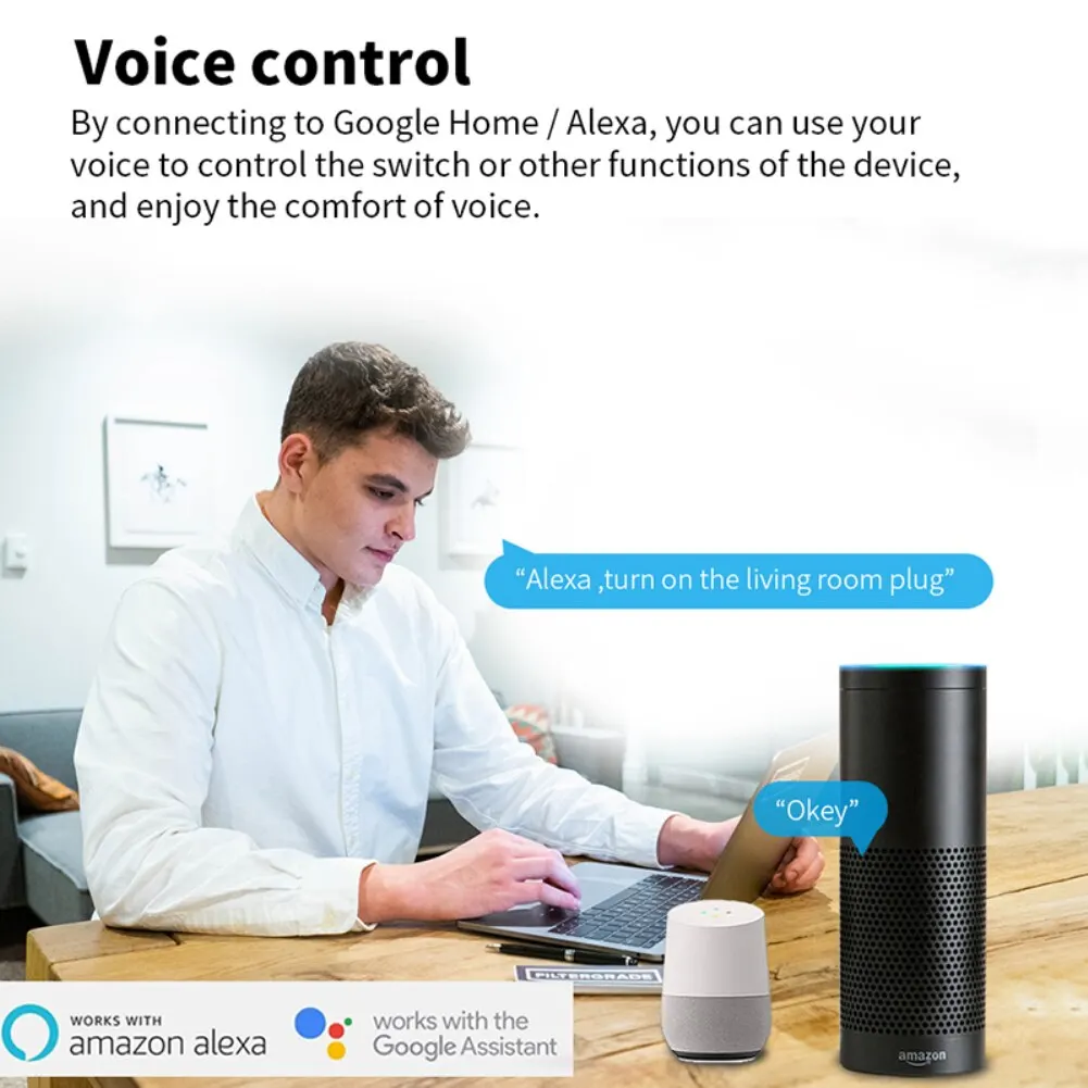 Vesync WiFi Smart Socket 20A EU Smart Plug With Power Monitoring Timing  Function Voice Control Work with Alexa Google Home - AliExpress