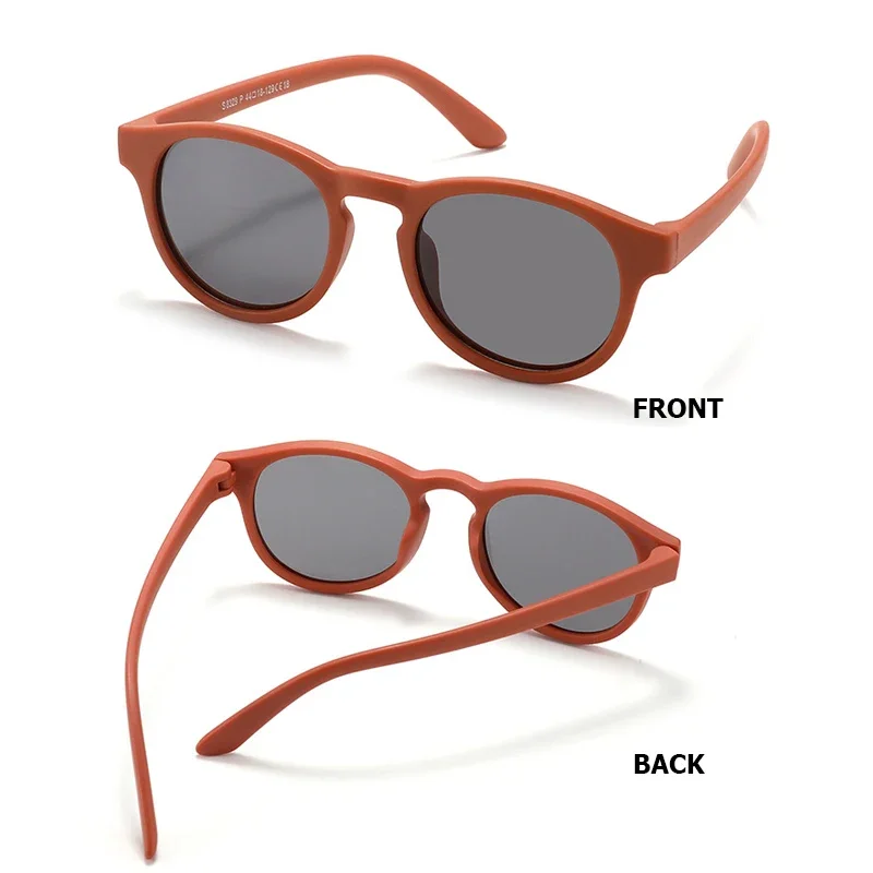 2023 Fashion Kid's First Sunglasses Round Flexible UV400 Polarized Girls Boys Silicone Sun Glasses for Ages 3-12 Years Children - Image 6