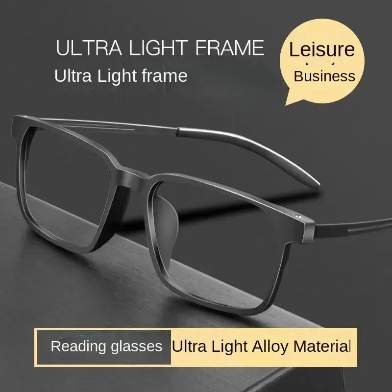 

Blue Light Blocking Reading Glasses Men Women Ultralight TR90 Titanium Alloy Optical Frame Eyeglasses Square Eyewear