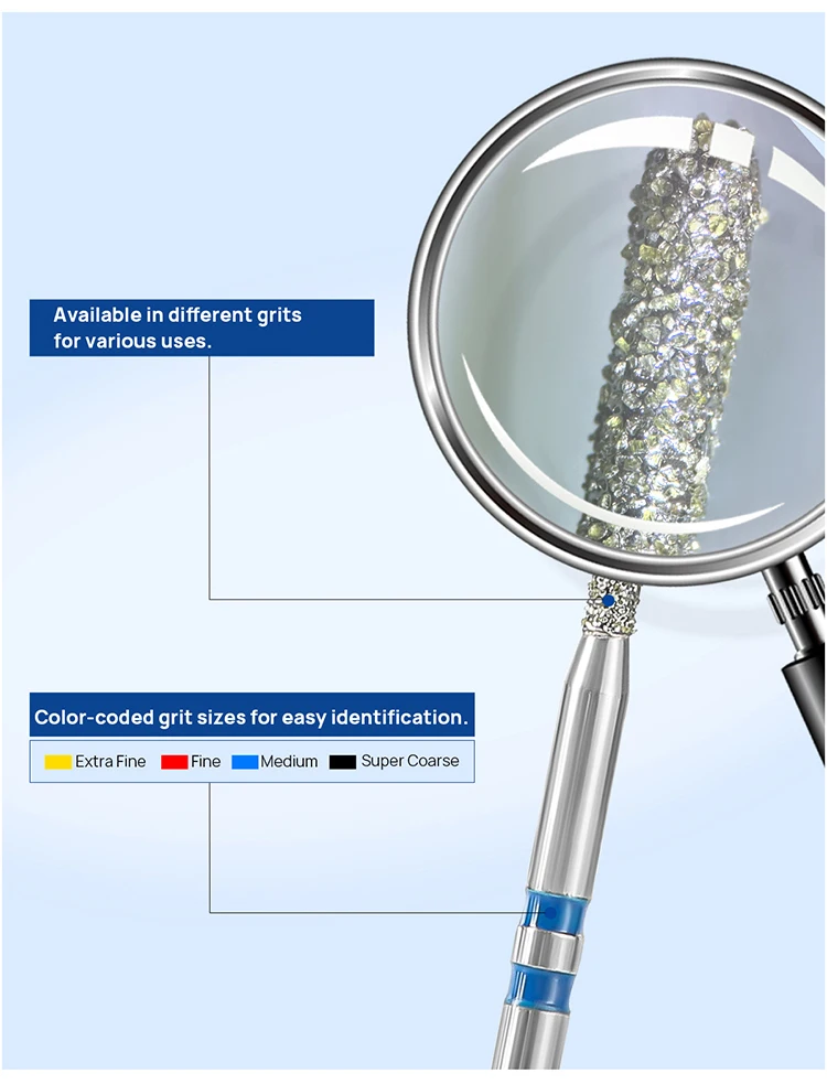 AZDENT 10 Stück/Box Dental-Diamantbohrer zum Schneiden von Zirkonoxid, Keramik, Edelstahl, 1,6 mm, für Reibungsgriff (FG), Hochgeschwindigkeitshandstück – Detail 4