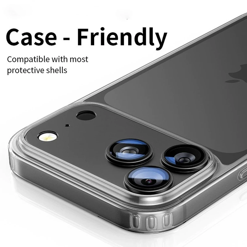 Premium Aluminum Alloy Camera Lens Protector with 3D Shield Glass