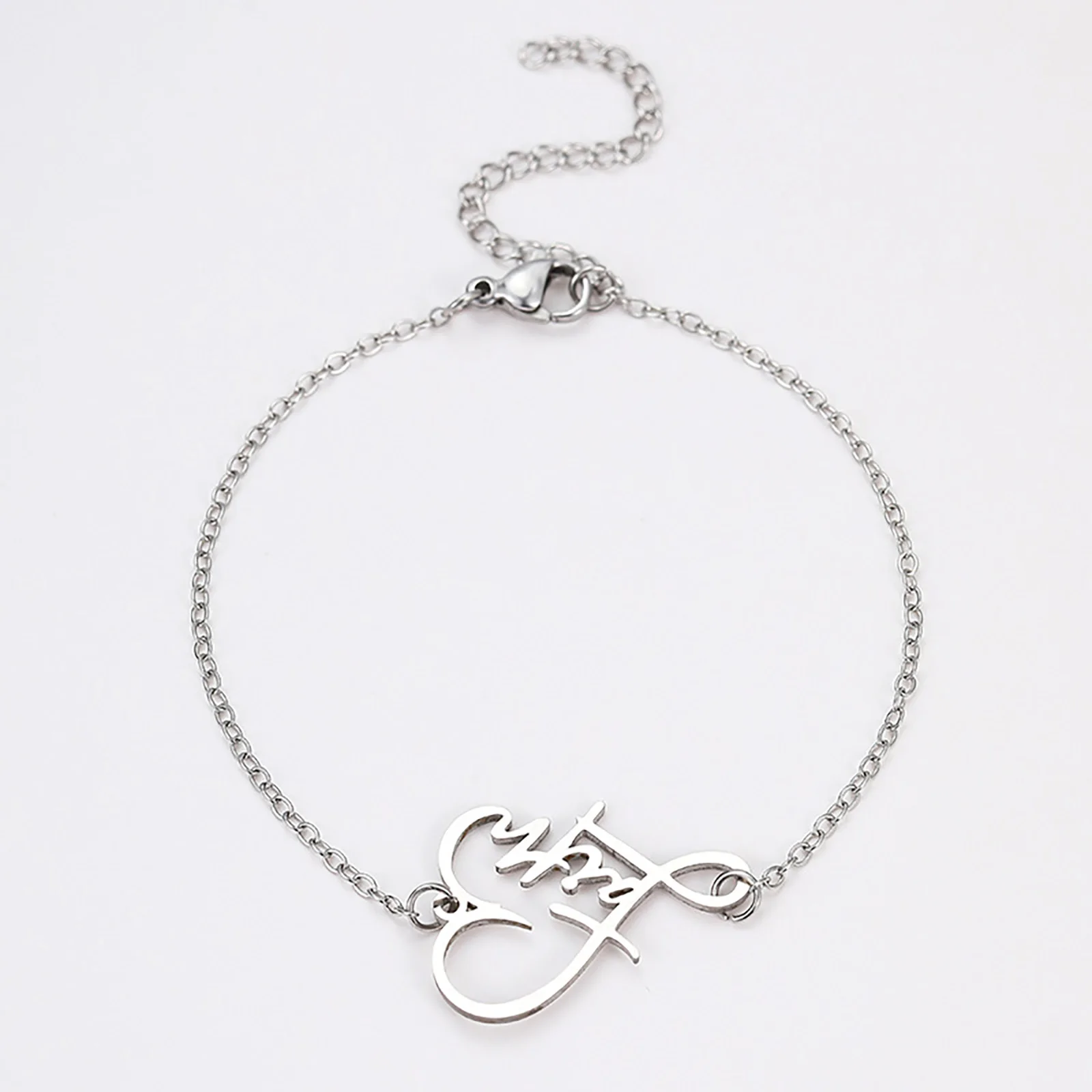 Edelstahl Glaube Brief Kreuz Charm Armband Frauen Männer Ästhetischen Wasserdicht Schmuck Geschenk