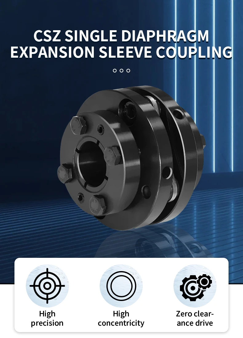 CSZ Membran-Erweiterungshülsenkupplung CNC-Maschine 45 # Stahlwerkzeug-Spindelkupplung mit hohem Drehmoment CSZ-56X53 – Detail 1