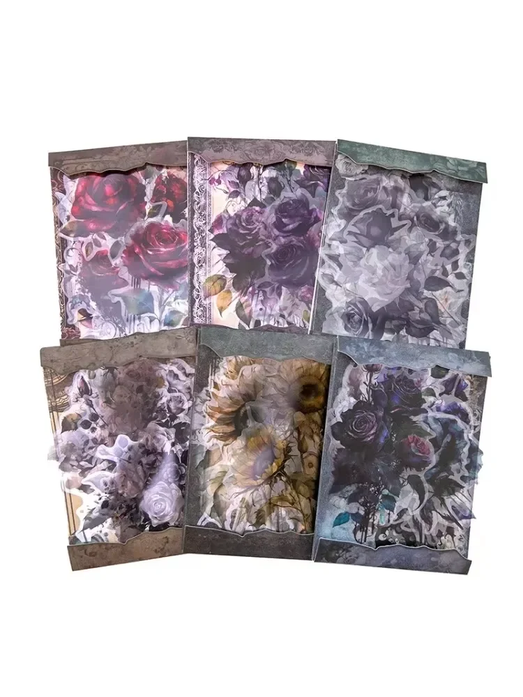 30-Piece Vintage Bloom Scrapbook Paper Set for Creative Journals and Crafts